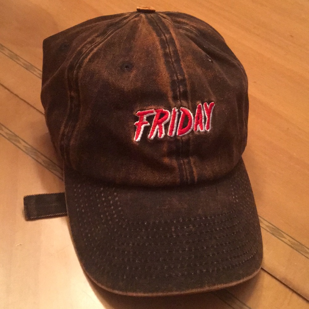 Friday Distressed Denim Strap Back Hat